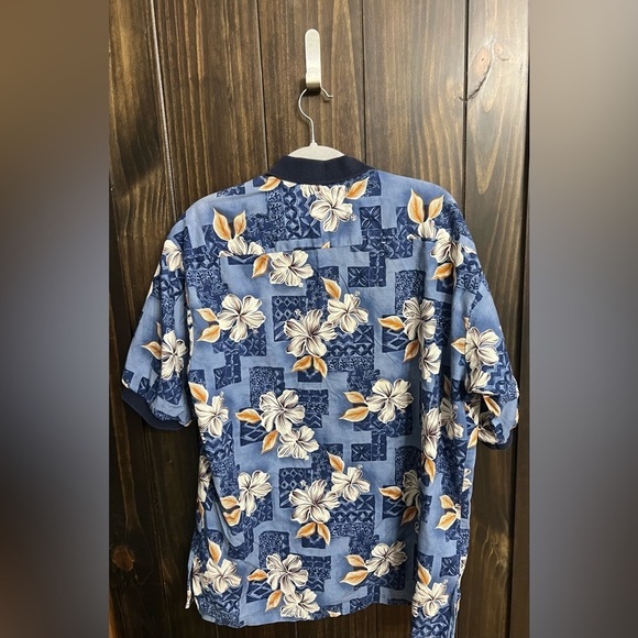 Vintage Paradise Hibiscus PulloverGenuine Hawaiian Shirt-Forever Hawaii Size: Lg - Picture 5 of 9